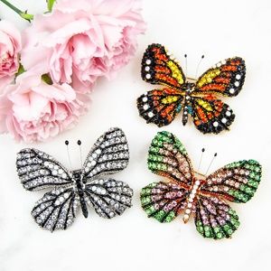 Crystal Butterfly Brooch